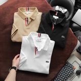  Áo Thun Nam Polo LCST Cổ V Viền Đỏ 3 Màu Tết Vải Cotton KHÔNG NÚT BASIC SlimFit - Vải Dày Nhẹ Mát Cao Cấp Hàng Xuất Xịn Có Big Size 