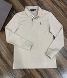  Áo POLO Tay dài Polo Ralph Lauren Chất Vải 100% Cotton Dệt Vân Len Mềm Mịn Ấm Thu Đông Hàng Xịn Chuẩn Hãng Full Tem Mã QR 
