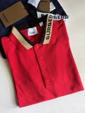  Áo Polo Nam Burberry chữ viền cổ LONDON ENGLAND Cao Cấp Form Regular Vải Mắt Cá Mập Mát Hàng Xuất Xịn 6 Màu 