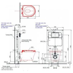 Bồn cầu treo tường TOTO CW553/TC384CVK/WH172AT/MB175M nắp êm