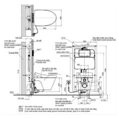 Bồn cầu treo tường TOTO CW822REA/WH172AAT/TCF47360GAA/MB175M nắp điện tử