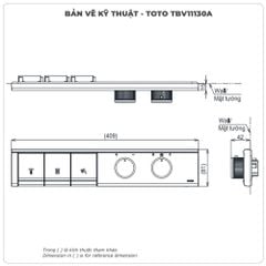 Bảng điều khiển sen âm 3 đường nước TBV11130A/TBN11DC0A