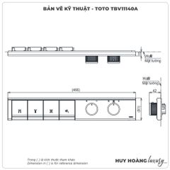 Bảng điều khiển sen âm 4 đường nước TBV11140A/TBN11FC0A
