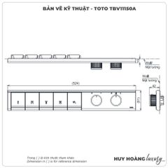 Bảng điều khiển sen âm 5 đường nước TBV11150A/TBN11HC0A