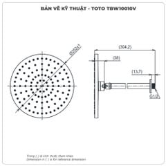 Bát sen gắn trần TOTO TBW10010V