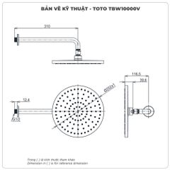Bát sen gắn tường TOTO TBW10000V