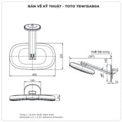 Bát sen gắn tường TOTO TBW15AB0A