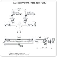 Củ sen tắm điều chỉnh nhiệt độ TOTO TBV09400V