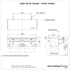 Lô giấy vệ sinh đôi  TOTO YH702