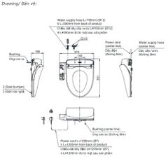 Nắp rửa điện tử Washlet TOTO TCF23661GAA W26 dòng S1