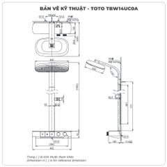 Sen cây nhiệt độ TOTO TBW14UC0A có kệ