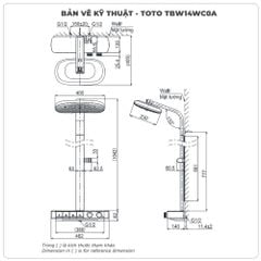 Sen cây nhiệt độ TOTO TBW14WC0A có kệ