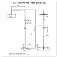 Sen cây nhiệt độ TOTO TBW11440V có vòi xả bồn