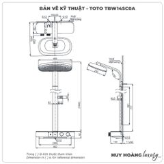 Sen cây nhiệt độ TOTO TBW14SC0A có kệ