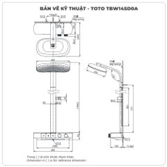 Sen cây nhiệt độ TOTO TBW14SD0A có kệ, có vòi xả bồn