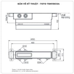 Van âm tường 2 đường nước TOTO TBN11BC0A