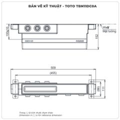 Van âm tường 3 đường nước TOTO TBN11DC0A