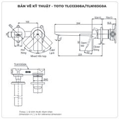 Vòi chậu gắn tường TOTO TLG13308A/TLN103G0A