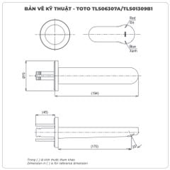 Vòi chậu gắn tường TOTO TLS06307A/TLS01309B1 vòi ngắn