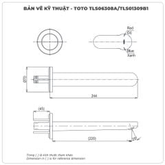 Vòi chậu gắn tường TOTO TLS06308A/TLS01309B1 vòi dài