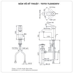 Vòi lavabo nóng lạnh TOTO TLS06301V