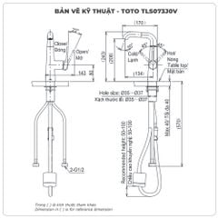 Vòi rửa bát nóng lạnh rút dây TOTO TLS073J0V