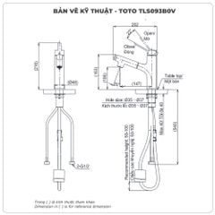 Vòi rửa bát nóng lạnh rút dây TOTO TLS093B0V