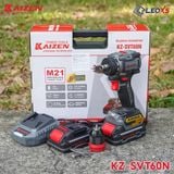  MÁY SIẾT VÍT TRƯỢT KAIZEN MOTOR KHÔNG CHỔI THAN CHÂN PIN PHỔ THÔNG ĐẦU KẸP THÁO RỜI LINH HOẠT SVT60N 