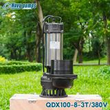  BƠM CHÌM INOX ỐNG XẢ PHI 168 NAVY PUMPS CHUYÊN NƯỚC THẢI QDX100-8-3T 380V 
