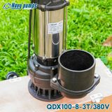  BƠM CHÌM INOX ỐNG XẢ PHI 168 NAVY PUMPS CHUYÊN NƯỚC THẢI QDX100-8-3T 380V 