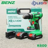  MÁY KHOAN PIN 3 CHỨC NĂNG BENZ K600 TRỌN BỘ PIN SẠC CHUYÊN KHOAN TƯỜNG, SẮT, GỖ, BẮT VÍT 