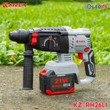  KHOAN BÊ TÔNG PIN 21V CHÂN PHỔ THÔNG CHÍNH HÃNG KAIZEN - MODEL MỚI KZ-RH26LI 