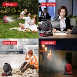  QUẠT DÙNG PIN 40W KAIZEN BẢN CAO CẤP CÓ HẸN GIỜ KZ-CF360 - LINH HOẠT DÙNG ĐIỆN AC/DC 