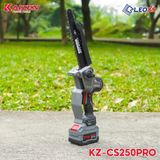  MÁY CƯA XÍCH DÙNG PIN KAIZEN MODEL CAO CẤP KZ-CS250PRO ĐỘNG CƠ KHÔNG CHỔI THAN CÓ MÀN HÌNH ĐIỆN TỬ 
