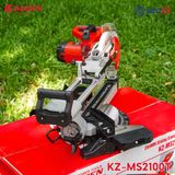  MÁY CẮT NHÔM GỖ TY TRƯỢT LƯỠI 255MM VERSION ĐỎ KAIZEN MÃ KZ-MS2100T CÔNG SUẤT 2100W 