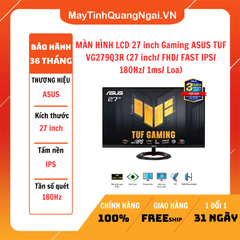 MÀN HÌNH LCD 27 inch Gaming ASUS TUF VG279Q3R (27 inch/ FHD/ FAST IPS/ 180Hz/ 1ms/ Loa)