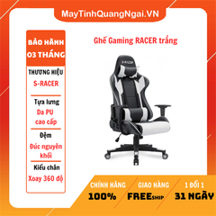 Ghế Gaming RACER trắng