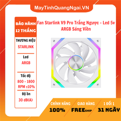 Fan Starlink V9 Pro Trắng Ngược - Led 5v ARGB Sáng Viền