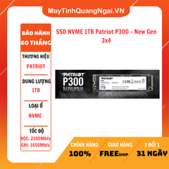 SSD NVME 1TB Patriot P300 - New Gen 3x4
