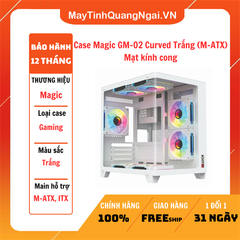 Case Magic GM-02 Curved Trắng (M-ATX) Mặt kính cong
