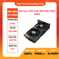 VGA Zotac 3060 12GB TWIN EDGE 192bit GDDR6