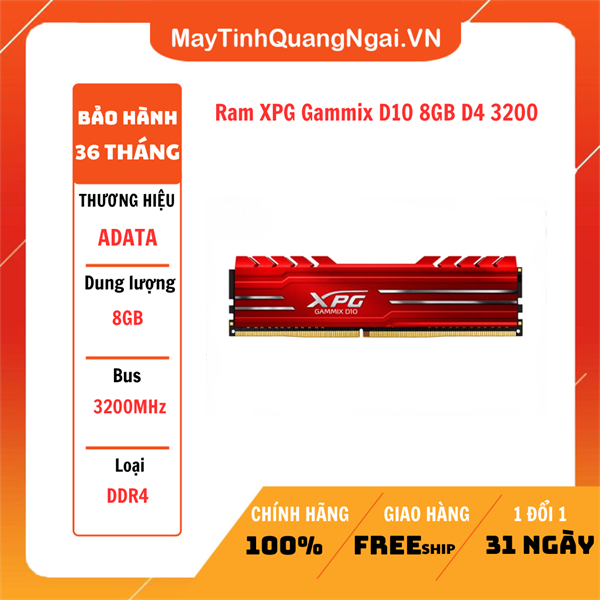 Ram XPG Gammix D10 8GB D4 3200