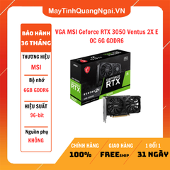VGA MSI Geforce RTX 3050 Ventus 2X E OC 6G GDDR6