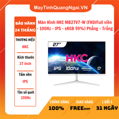 Màn Hình HKC MB27V7-W (FHD/Full viền - 100Hz - IPS - sRGB 99%) Phẳng - Trắng