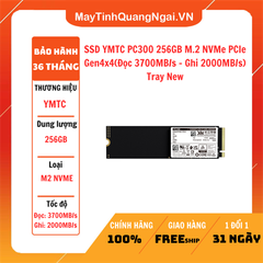 SSD YMTC PC300 256GB M.2 NVMe PCIe Gen4x4(Đọc 3700MB/s - Ghi 2000MB/s) Tray New