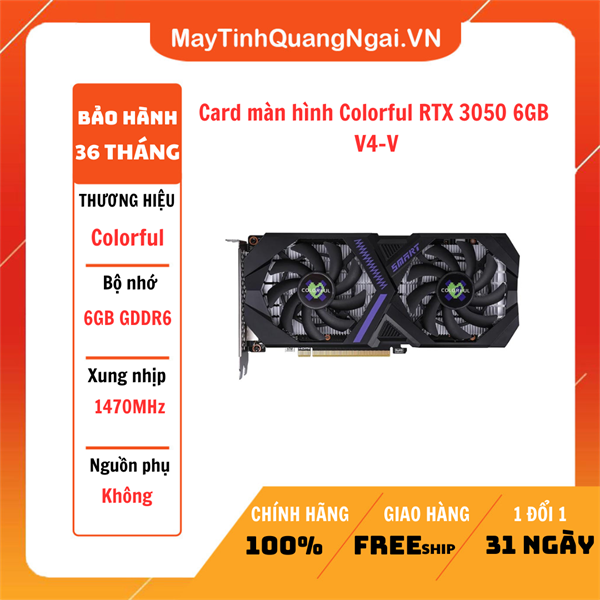 Card màn hình Colorful RTX 3050 6GB V4-V