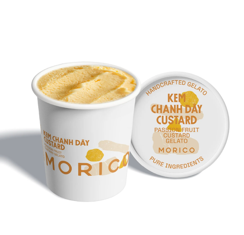 Passion Fruit Custard Gelato - Kem chanh dây (Kem hũ 120ml)
