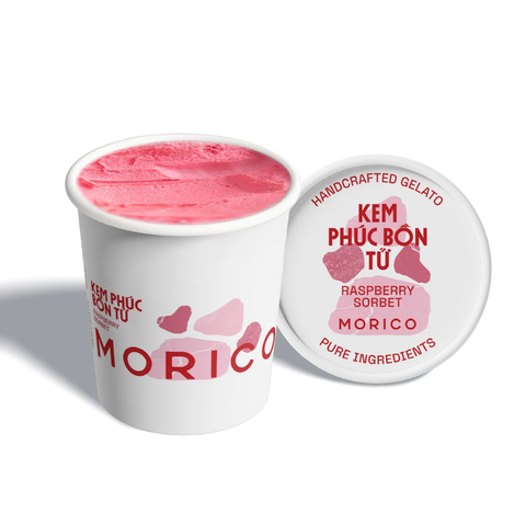 Raspberry Sorbet- Kem phúc bồn tử (Kem hũ 120ml)