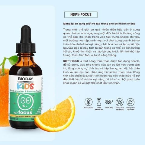  Bioray Kids Focus - Giúp bé tăng khả năng tập trung và nhận thức, bổ sung dưỡng chất cho não bộ 