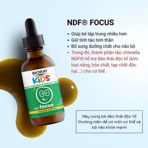  Bioray Kids Focus - Giúp bé tăng khả năng tập trung và nhận thức, bổ sung dưỡng chất cho não bộ 